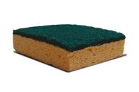 PREMINES Green Sponge Scourer 140mm x 90mm x 25mm, for Heavy Duty Use