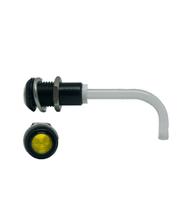 RHD-0700-3000-F9PZY67PR  Bivar, Panel Mount Right Angle LED Light Pipe, Yellow Round Lens