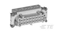 2-1103639-3 HD Series size 5 Panel Mount Connector Insert, Male, 17 Way, 16A, 400 V
