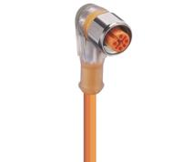 18027-PRKWT-LED-P-4-07-25-M Lumberg Automation Right Angle M12 to Unterminated Cable assembly, 4 Core 25m Cable