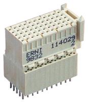 104704---5106775-1 ERNI, ERmet 2mm Pitch Hard Metric Type C Backplane Connector, Female, Vertical, 11 Column, 5 Row, 55 Way