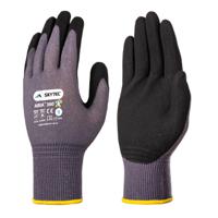 SKG00022FF Skytec Aria 360 Black/Grey Nitrile Coated Work Gloves, Size Medium