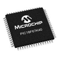 PIC18F67K40-I-PT Microchip PIC18F67K40-I/PT, 8bit PIC18 Microcontroller, 64MHz, 128 kB Flash, 64-Pin TQFP