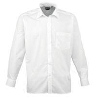 137-0531 RS Pro White Men's Cotton, Polyester Long Sleeved Shirt, UK- 17.5, EUR- 44