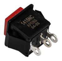 1415NC-RED SPDT-NO/NC Momentary Push Button Switch, 14.3 x 16.5mm, Panel Mount