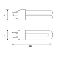 146748 LED PL Glass G24q 4.5W (10W) 580lm 830AC