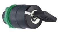 Schneider Electric ZB5 2-position Key Switch Head, Spring Return, 22mm Cutout