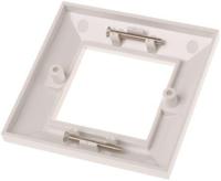 854-35011 SINGLE GANG F/PLATE BEVEL-WH