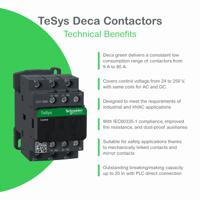 LC1D80F7 Schneider Electric Tesys D LC1D 3 Pole Contactor, 3NO, 80 A, 45 kW, 110 V ac Coil