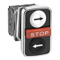 XB4BA711237 Schneider Electric XB4 No Black, Red, White Push Button 3PST-2NO/NC Spring Return
