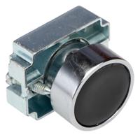 205-2358 RS PRO Flush Black Push Button Head - Momentary, 22mm Cutout, Round