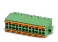 1790399 Phoenix Contact, 3.5mm Pitch, DFMC 1.5/12-STF-3.5, 24 Way, Pluggable Terminal Block, Plug, Cable Mount, Spring Cage