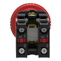 XB5AS8444 Schneider Electric , Harmony, Red, Turn to Release 40mm Mushroom Head Emergency Button