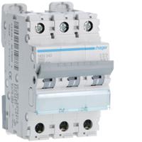 NEN340 Hager NEN MCB, 3P, 40A, 400V AC, 10 Breaking Capacity