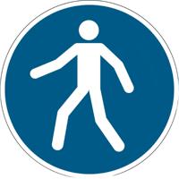 Durable Adhesive Film Floor Sticker Use This Walkway Sign With Pictogram Only Text