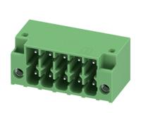 1053868 Phoenix Contact, 3.5mm Pitch, DMC 1.5, 5 Way, Right Angle, Pluggable Terminal Block, Header, Through Hole, Solder