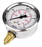 9626969 WIKA  Analogue Positive Pressure Gauge Bottom Entry 400bar, Connection Size G 1/4