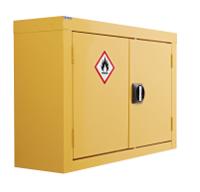 RS PRO Yellow Steel Lockable 2 Door Hazardous Substance Cabinet, 570mm x 850mm x 255mm