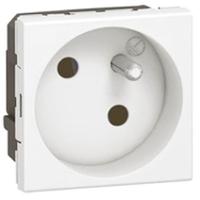 0-771-45 Legrand White 1 Gang Polycarbonate Unswitched Power Socket, Type E - French, 16A, Flush Mount, IP41