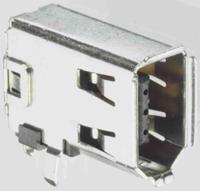 53460-0639 Molex 6 Way Right Angle Through Hole Firewire Connector, Socket