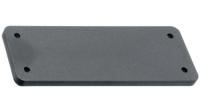 Icotek Black 1 Gang Blank Plate Plastic Faceplate