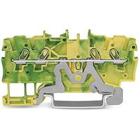 2000-1407 Wago Feed Through Terminal Block, 2000 Series , Clamp Termination, Green, Yellow