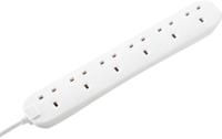 BSG3N-MP BG Electrical 3 m 6 Socket Shuttered Socket Extension Lead Extension Lead, 240V, IP20BG Electrical