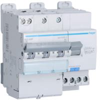 ADC410F Hager RCBO, 10A Current Rating, 3P+N Poles, 30mA Trip Sensitivity, Type AC