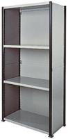 519-425 RS Pro Steel Grey Modular Shelving Clad Starter Bay, 2100mm, 1000mm x 1m x 500mm