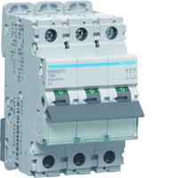 MMN310 Hager MMN MCB, 3P, 10A, 400V AC, 25 kA Breaking Capacity