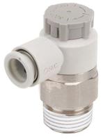 AS1201F-M5-23A SMC AS series Flow Controller, M5 x 0.8 Male Inlet Port x 3.2mm Tube Outlet Port