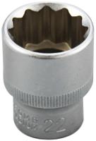 RS PRO 1/2 in Drive 22mm Standard Socket, 12 point