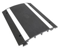 RS PRO 500mm Black/White Cable Cover in Rubber, 2 x 20mm Inside dia.