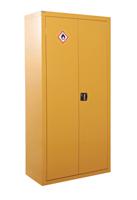 RS PRO Yellow Steel Lockable 2 Door Hazardous Substance Cabinet, 1800mm x 900mm x 460mm