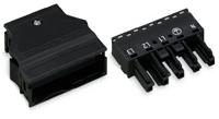 770-105 Wago 770 Series, Male 5 Pole Connector, Through Hole,with Strain Relief, Rated At 25A, 400 V