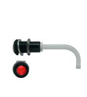 RHD-0700-2500-F9PZR67PR  Bivar, Panel Mount Right Angle LED Light Pipe, Red Round Lens