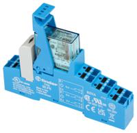 48-P5-7-012-0050SPA Finder 48 Series[Blank] 12V dc DIN Rail Interface Relay Module, DPDT-2C/0, Push In
