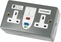 RCD07MAVN Timeguard 30A, BS Fixing, Active RCD Socket, Plastic, Surface Mount, Switched, 230 V ac