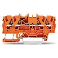 2001-1402 Wago 4-Way Terminal Block, 18A, Push In Terminals, 22 → 14 AWG