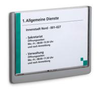 Durable Graphite A5 Smooth and rigid Doorplate, 148.5mm Height, 210mm Width