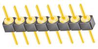 Samtec TS Series Straight Through Hole Pin Header, 8 Contact(s), 2.54 mm Pitch, 1 Row, Unshrouded