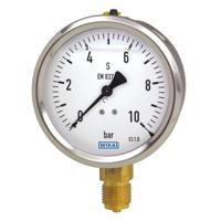 9022180 WIKA G 1/4 Back Entry Analogue Positive Pressure Gauge 4bar, , 0bar min.