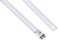 RS PRO Cable Tie, Ladder, 300mm x 7 mm, Metallic 316 Stainless Steel, Pk-100