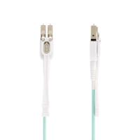 450FBLCLC4PP StarTech.com LC to LC Duplex Multi Mode OM4 Fibre Optic Cable, Light Blue, 4m