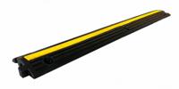 RS PRO 1m Black/Yellow Cable Cover in Rubber, 20mm Inside dia.