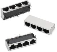 615032137821 Wurth Elektronik WR-MJ, 8 Way Horizontal PCB Mount Nickel Plated Bronze RJ45 Connector Female