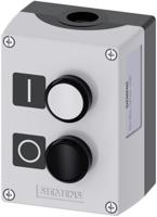 Siemens Enclosed Push Button - SPDT, Plastic, Black, White, IP66, IP67, IP69