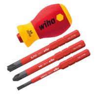 Wiha Driver Bit Set 4 Pieces, Phillips, Pozidriv, Slotted