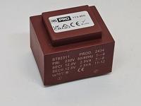 RS PRO 2x12V ac 1 Output PCB Mount PCB Transformer, 5VA, IEC 61558-2-6