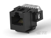 216005-4 TE Connectivity, Female Cat3 RJ45 Connector